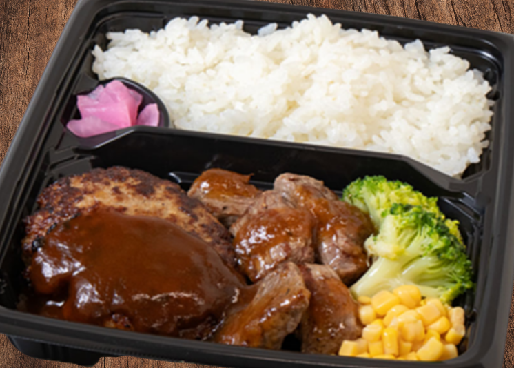 ハンバーグ＆ビフテキ弁当